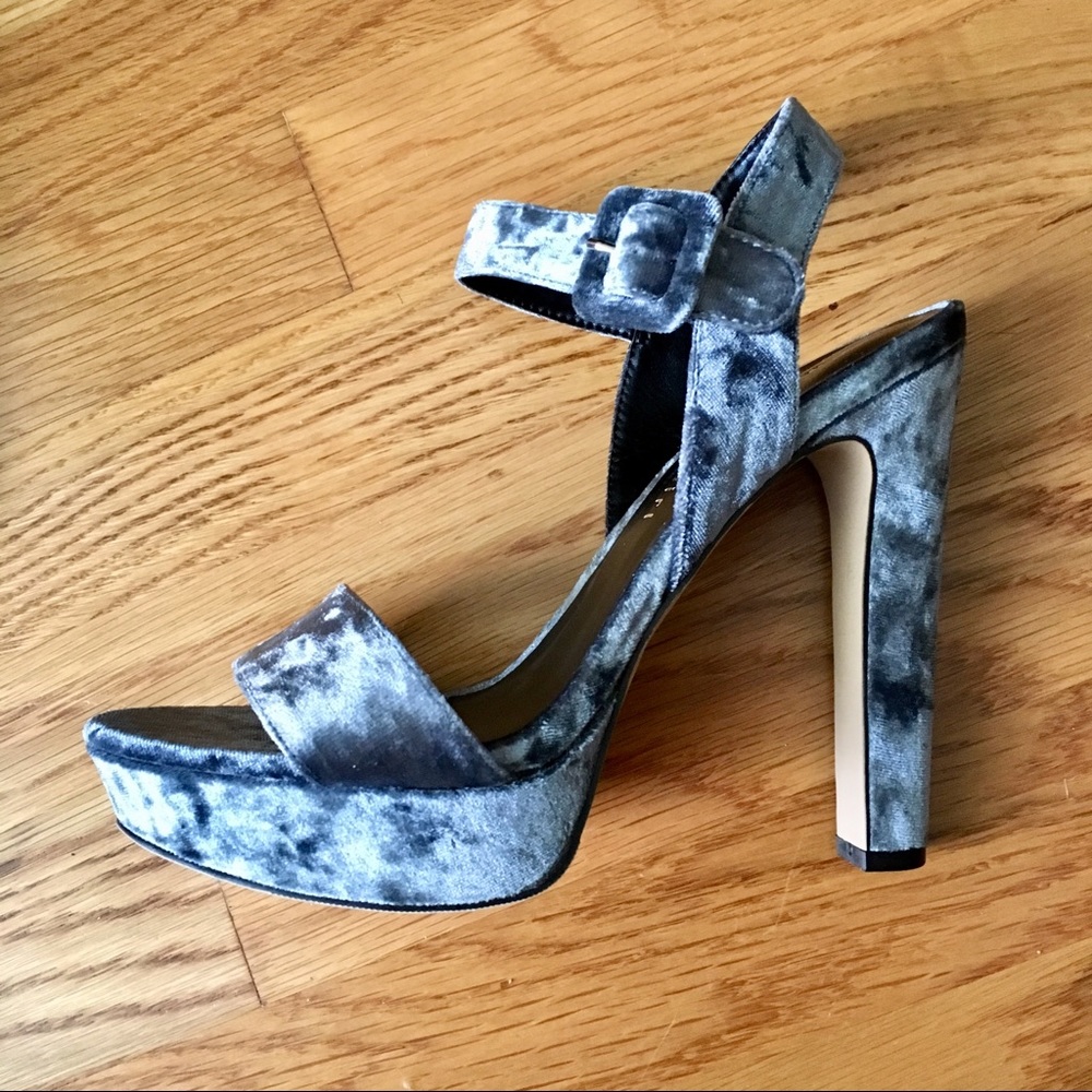 [8] Madden Girl Velvet Platform Heels